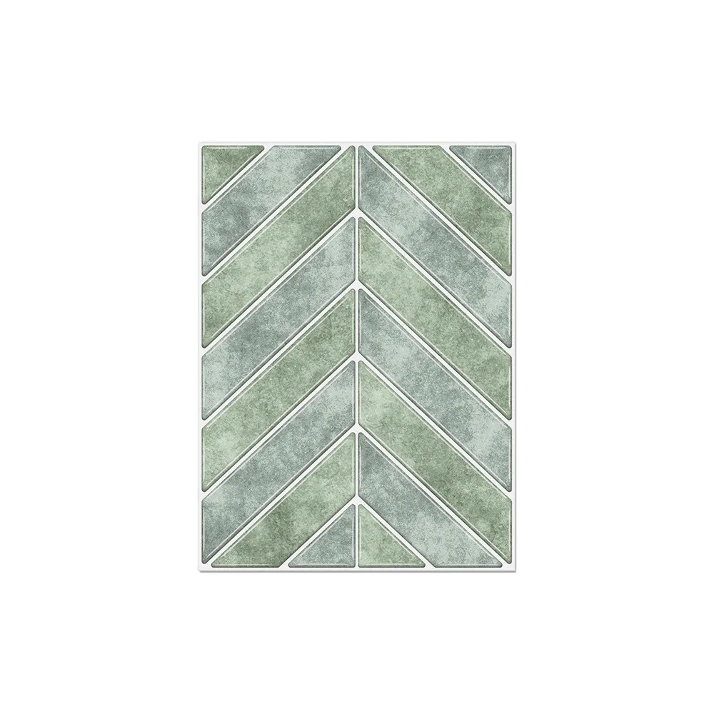 Multicolor Tile Wall Sticker Waterproof Self-Adhesive 3D Kitchen Wall Paper Peel-and-stick 3D Tile Decorative Stickers