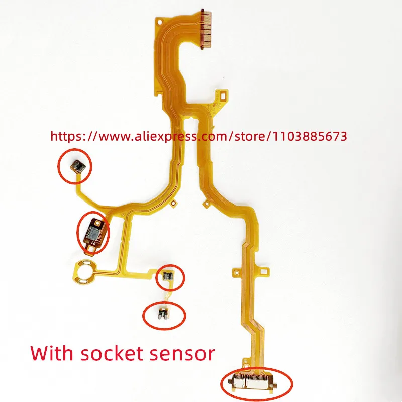 

NEW Lens Back Main Flex Cable For SONY DSC-RX100M3 RX100 III / DSC-RX100M4 RX100 IV RX100M5 RX100V Repair Part + Sensor + Socket