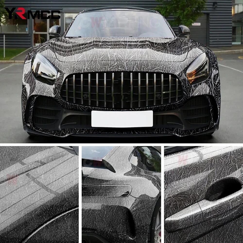 Car Vinyl Wrap Film Black Waterproof Auto Body Decoration Air-release Technology Console Computer Laptop Skin Car Accessories
