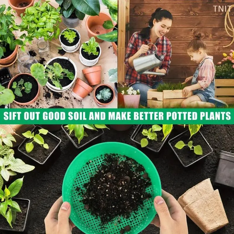 [J] Plastic Soil Sieve Filter Mesh For Soil Stone Sifting Filtration Home Garden Flower Plant Nursery Tools