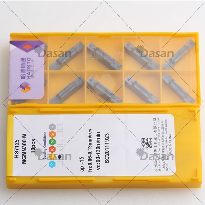 10個のmgmn300 mgmn400 mgmn500 m hs7125超硬インサート元の溝入れおよび部品加工機部品