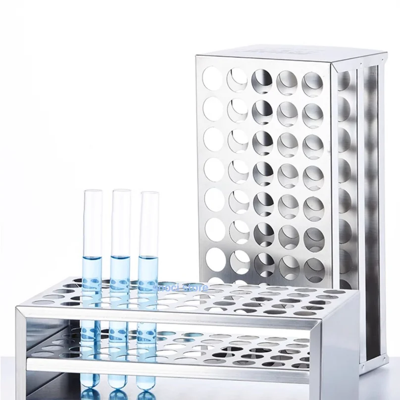 Test Tube Rack Aluminium Holder Laboratory Stand Clear Tray Experiment Aluminium Experiment Test Tube Rack for school