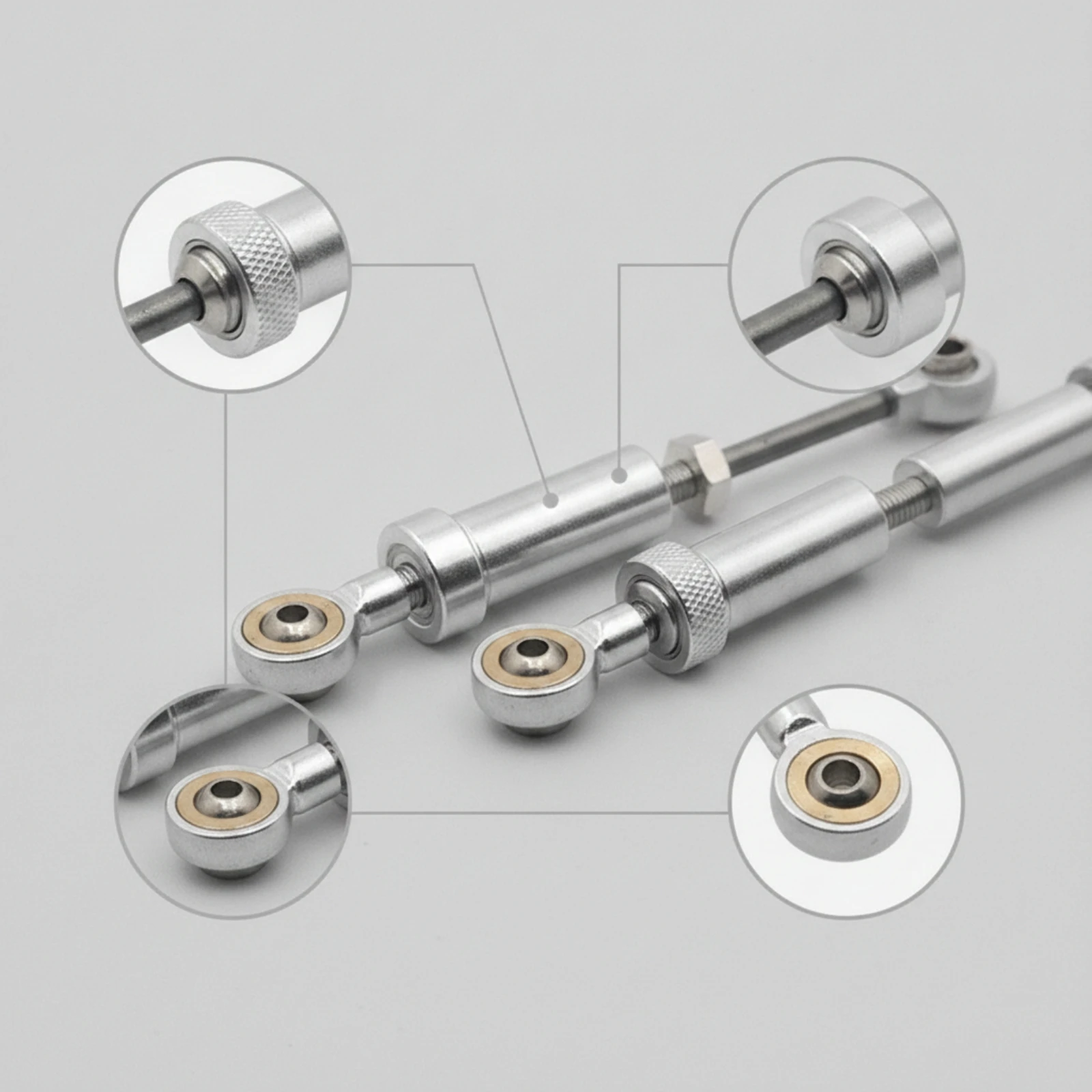 RC Link Rods with Shock Absorbers High Quality Link Rod Kit with Rod Ends Chassis Linkage Set Heavy Duty