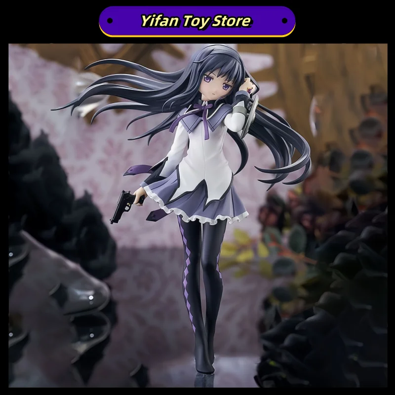 22cm Anime Puella Magi Madoka Magica Akemi Homura Kaname Madoka Standing Posture Model Cartoon Figures Toy Collection Present