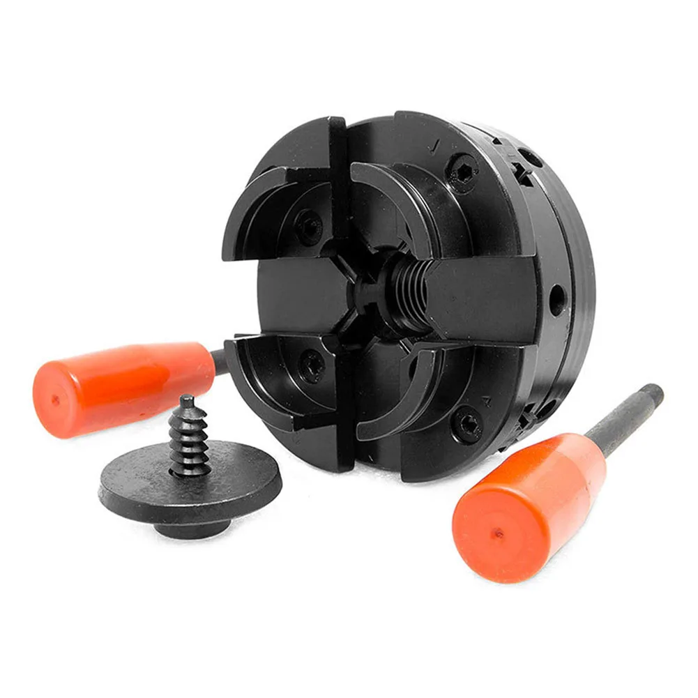 4 Inch Wood Lathe Chuck Set With Round Jaws,1