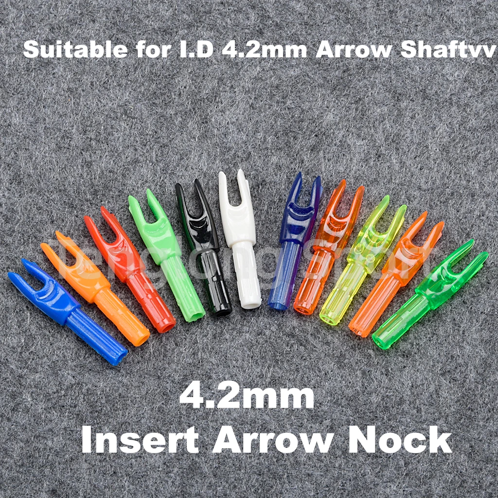 

60pcs Archery Arrow Nock 4.2mm Plastics Insert Nock For I.d 4.2mm Carbon Arrow Shaft