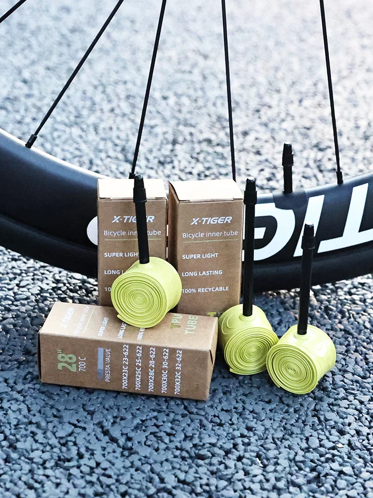 AliExpress X-TIGER Bicycle TPU Inner Tube 700c x 23-32c Ultra Light Puncture Resistant Road Bike Tube with 45/65/85mm Presta Valve