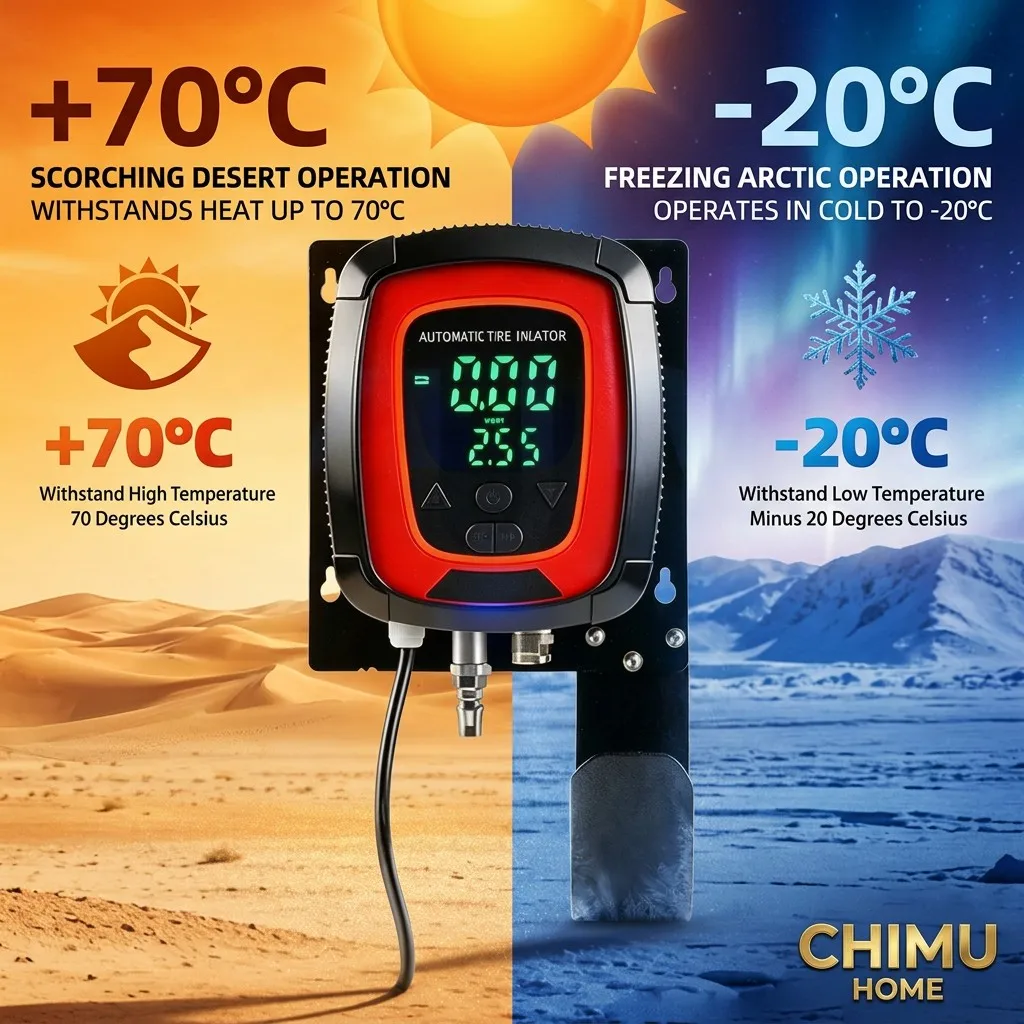 【CHIMU HOME】 for Wall Mounted Auto Tire Inflator Smart Preset Digital Air Pump Waterproof High Precision for Car Motorcycle Van