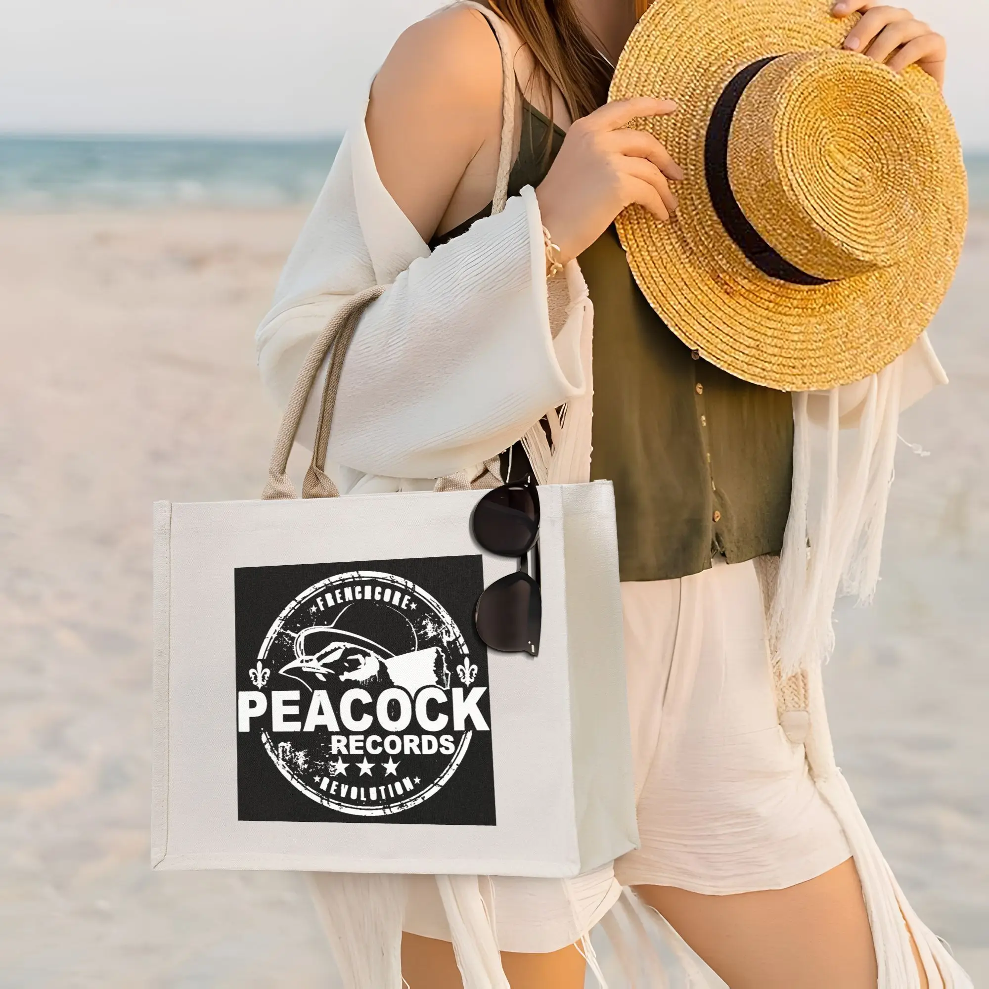 

Сумки для покупок Dr.Peacock, холщовая складная сумка-тоут для женщин, дорожная сумка через плечо