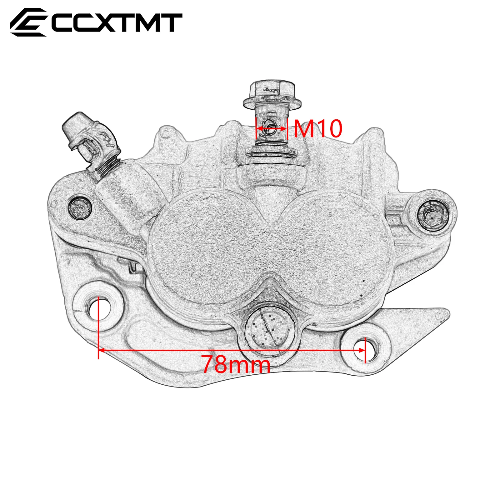Zacisk hamulca przedniego motocyklowe z klockami hamulcowymi do Honda CR125R CR250R CRF250X CRF450X CRF250R CRF 450RX 450RX 450L 450RWE — zdjęcie 6