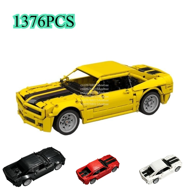MOC Building Blocks 1:13 Bumblebee Sports Car Model,Bricks Assemble Muscle Car, Collectible Vehicle Toy Gift For Car Enthusiasts