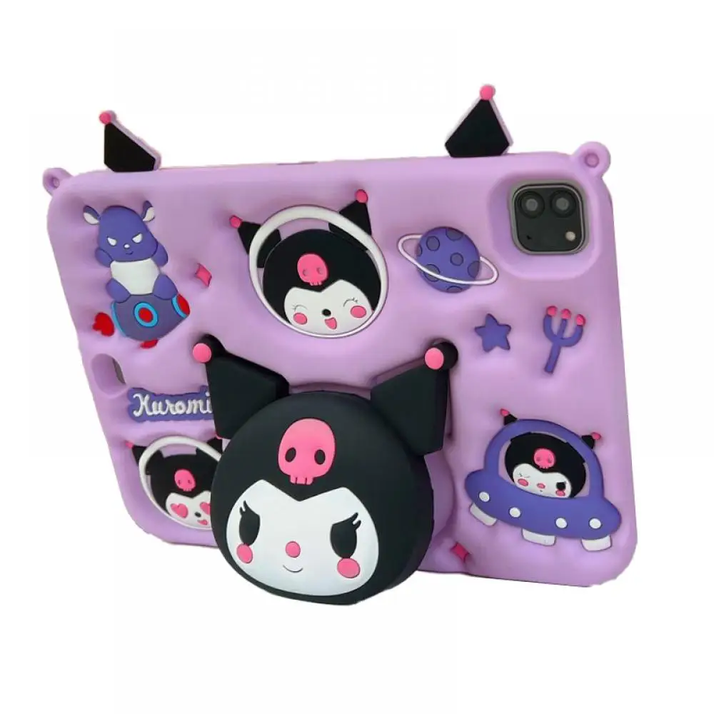 Sanrioed Hello Kitty Ipad Protective Case Pro11 Apple Protective Case Bracket Air4/5 Stereo Mini6 Silica Gel 10.2Ten Generations