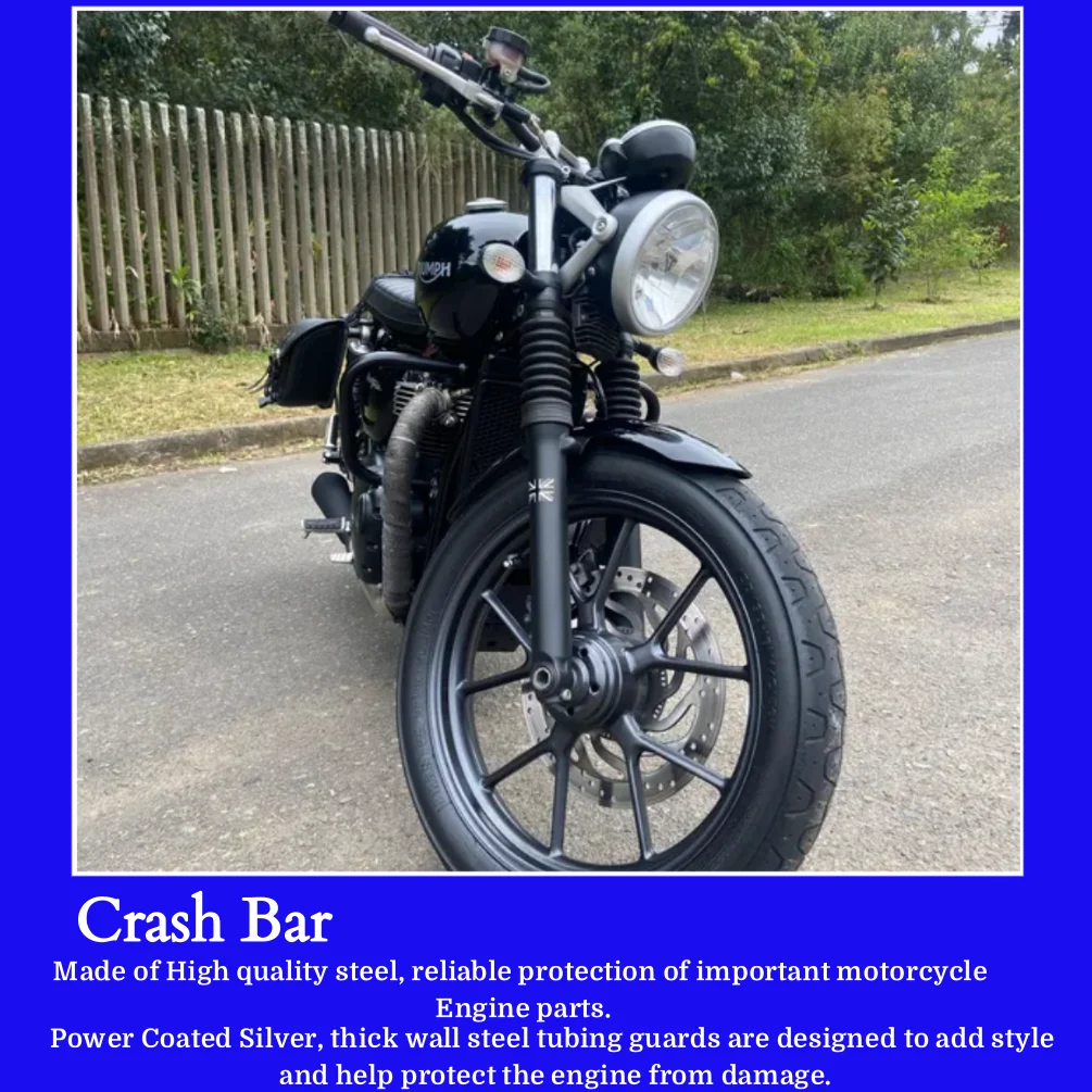 T100 T120 Crash Bars For Triumph Bonneville Bobber 2016-2024 Thruxton R Motorcycle Highway Engine Guard Fairing Protector Parts