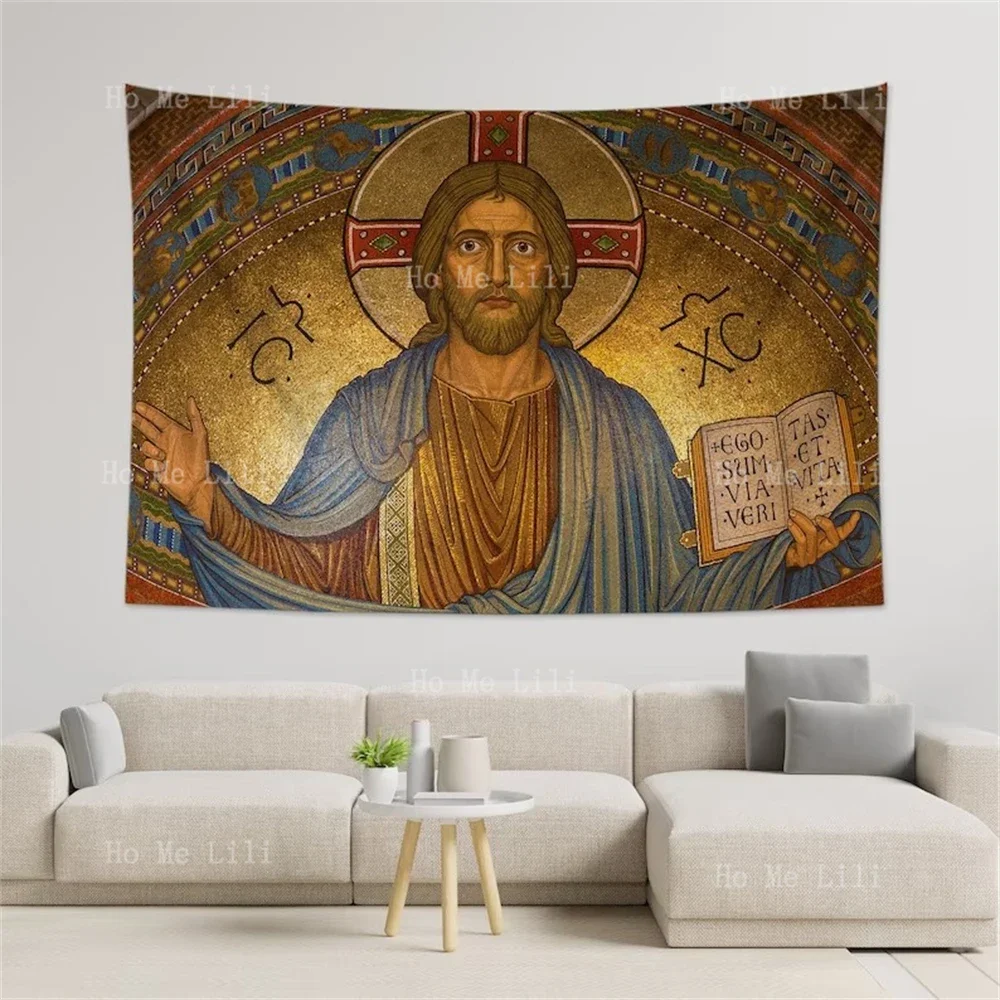 Jesus Held Holy Religious Tapestries Of The Bible To Decorate The Family Bedroom