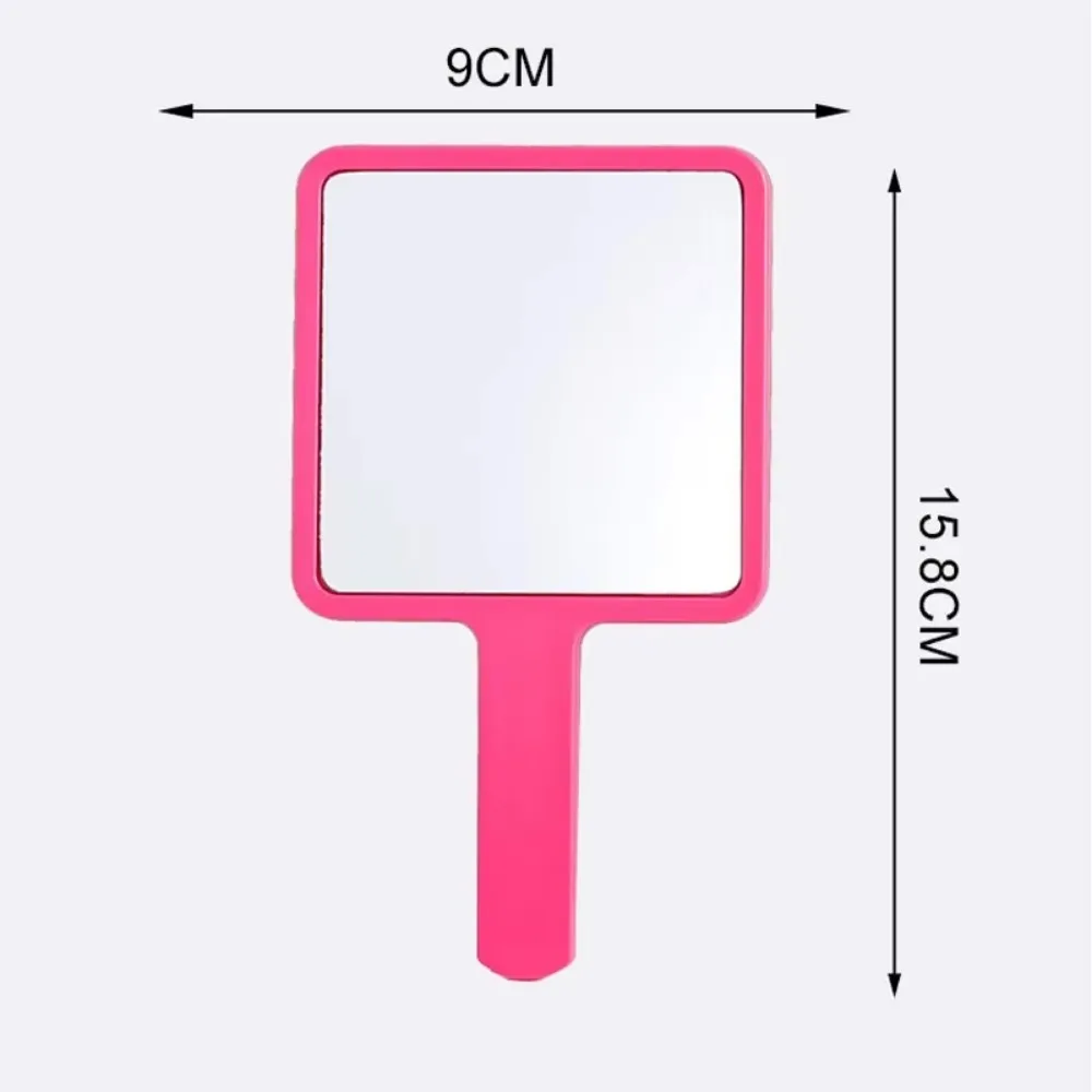 1Pc Handheld Makeup Mirror Square Shape Portable Handheld Make Up Cosmetic Beauty Tools Vanity Desktop Make Up Mirror Tools 거울