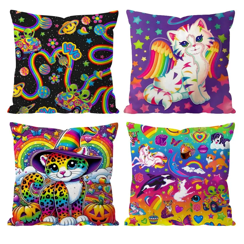 Brand L-Lisa Frank Cushion Cover Pattern Printed Pillowcase For Living Room Sofa Cushion Cover & Bedroom Decor