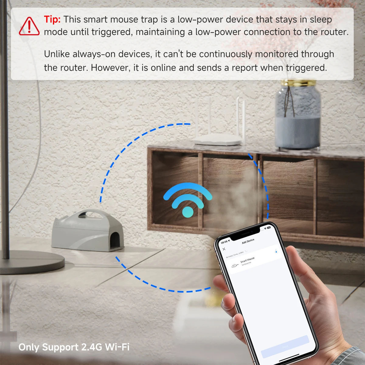 Tuya WiFi Smarte Elektrische Rattenfalle 6000V Hochspannungs-Nagetier-Killer Wiederverwendbare Anti-Flucht-Mausefalle Kompatibel mit Smartlife APP – Detail 12