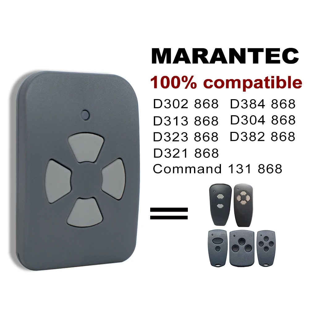 

MARANTEC 868,3 МГц Пульт дистанционного управления для гаражных ворот Цифровой 304 302 382 384 313 321 323 868 Устройство открывания дверей 868 МГц Ручной передатчик