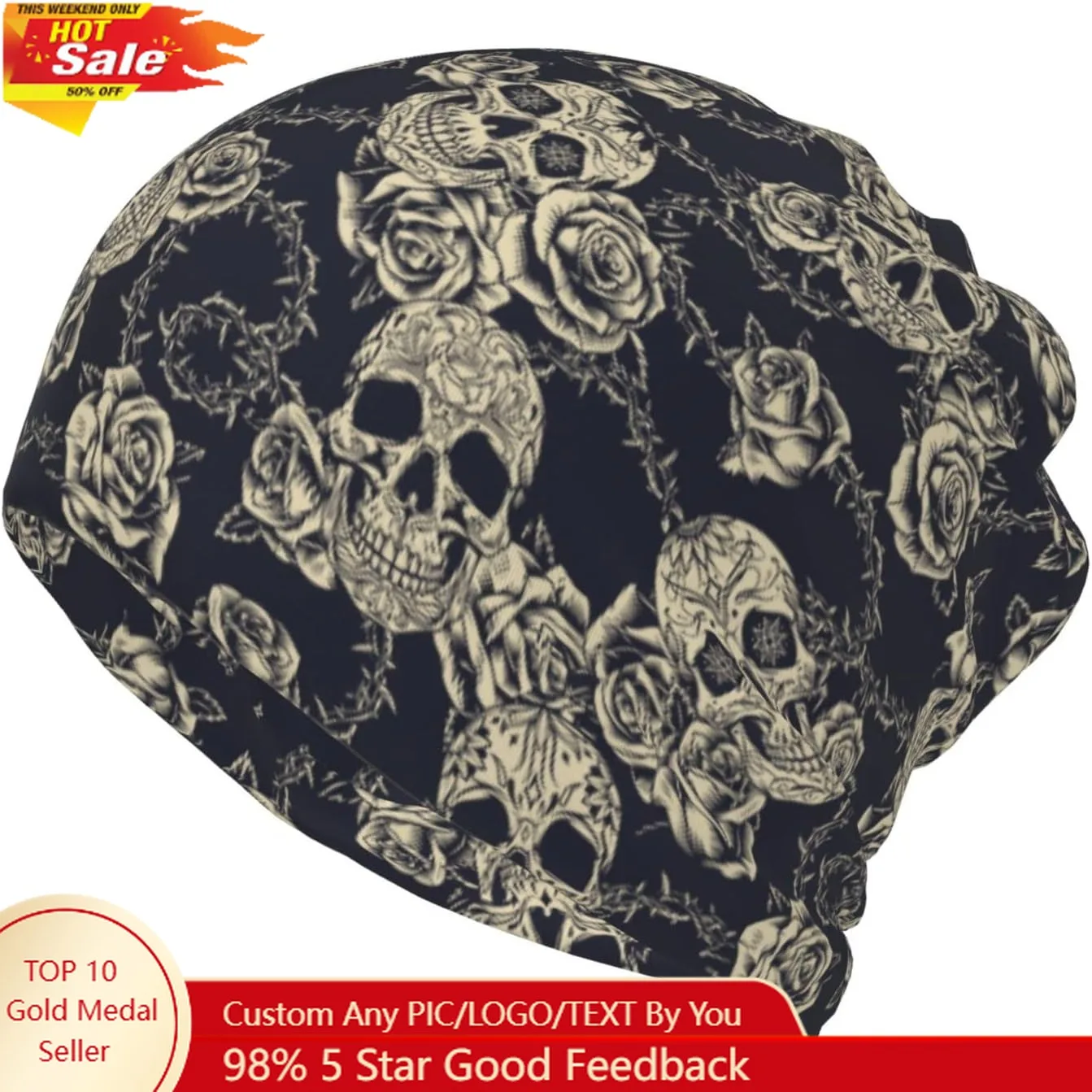 

Slouchy Beanie Multifunction Chemo Skull Caps Headwear Hats Turban Unisex