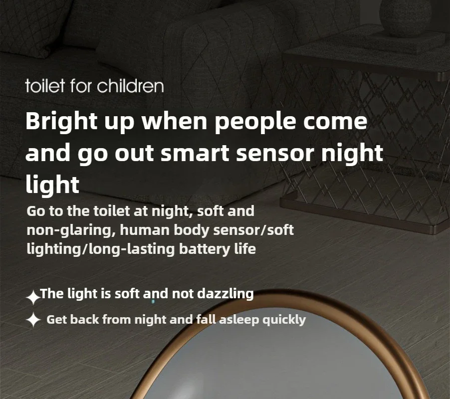Inodoro Inteligente Superior para Niños con Sensor de Luz Nocturna, Orinal Doméstico para Niños, Inodoro Desmontable y Lavable