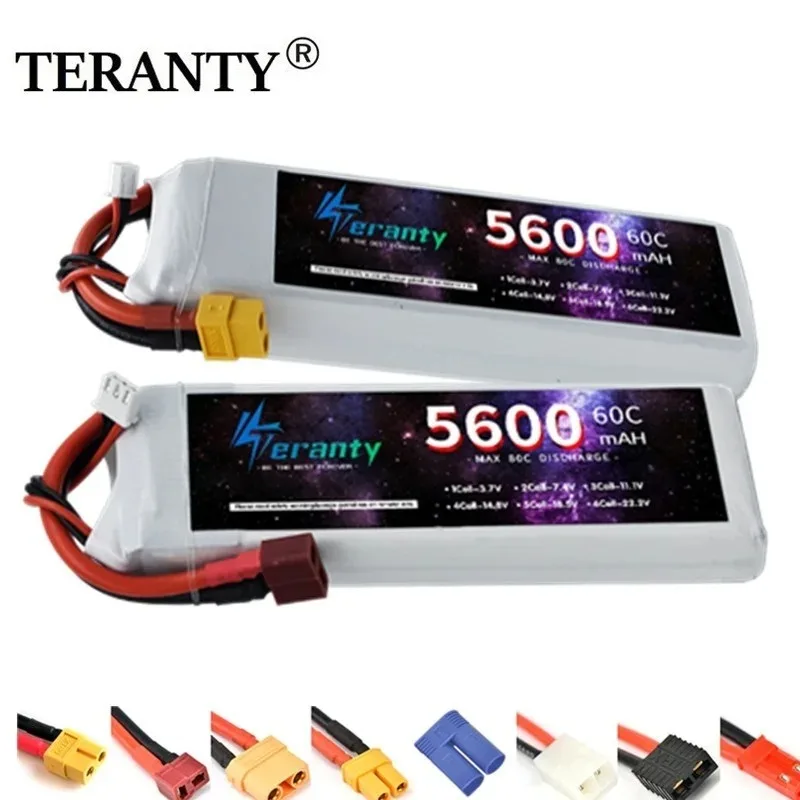 2S 7.4V 5600mAh 60C LiPo Battery With XT60/XT90/T/Tamiya Plug  For FPV Racing Drone RC Quadcopter Spare Parts