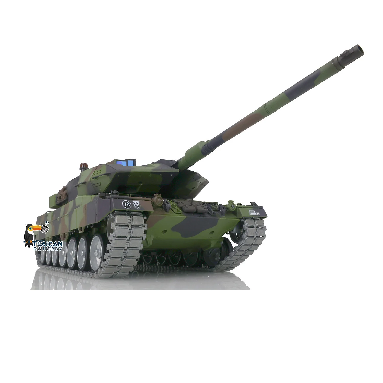Toucan 1/16 Heng Long TK7.0 Leopard2A6 RC Tank 3889 Metal Tracks Wheels Barrel Recoil BB Airsoft Smoke Remote Control Car Panzer view 2