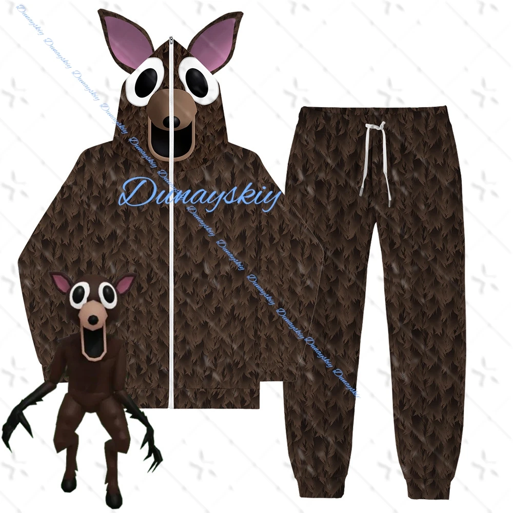 99 ليال الغزلان تأثيري هوديي بانت الاطفال زي البوليستر بذلة مجموعة كاملة هالوين ارتداءها قمم البلوز