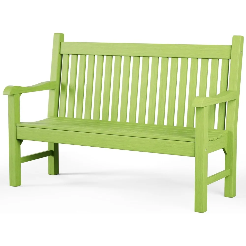 مقعد خارجي، مقعد حديقة HDPS لشخصين مع سعة وزن 660 رطلًا، مقاعد خارجية مقاومة للعوامل الجوية، مقاومة للبهتان/الجذور في جميع الأحوال الجوية