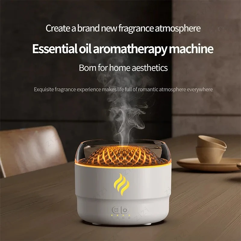 Simulated Volcano Essential Oil Aromatherapy Machine Colorful Atmosphere Light USB Intelligent Timer Aromatherapy Machine
