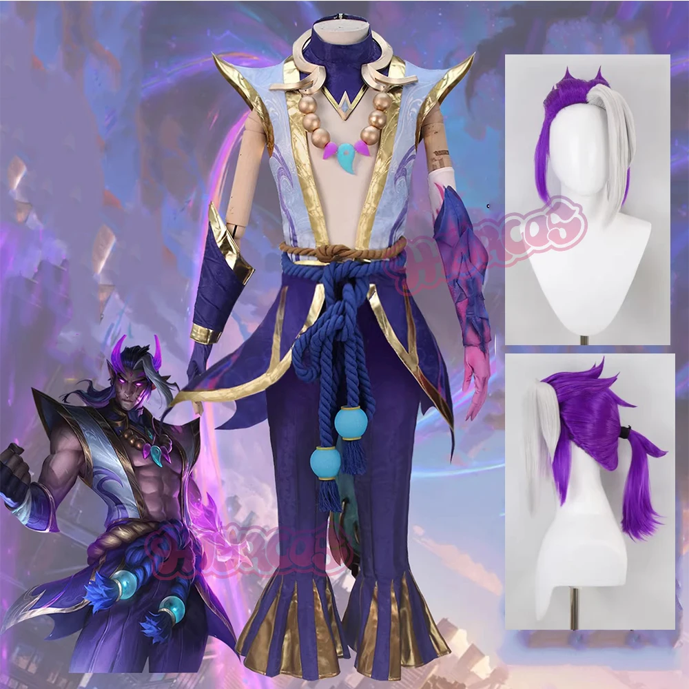 

Костюм для косплея LOL Spirit Blossom Varus, 11 предметов: парик, униформа, аксессуары для Хэллоуина, карнавала, вечеринки, Рождества, ролевых игр