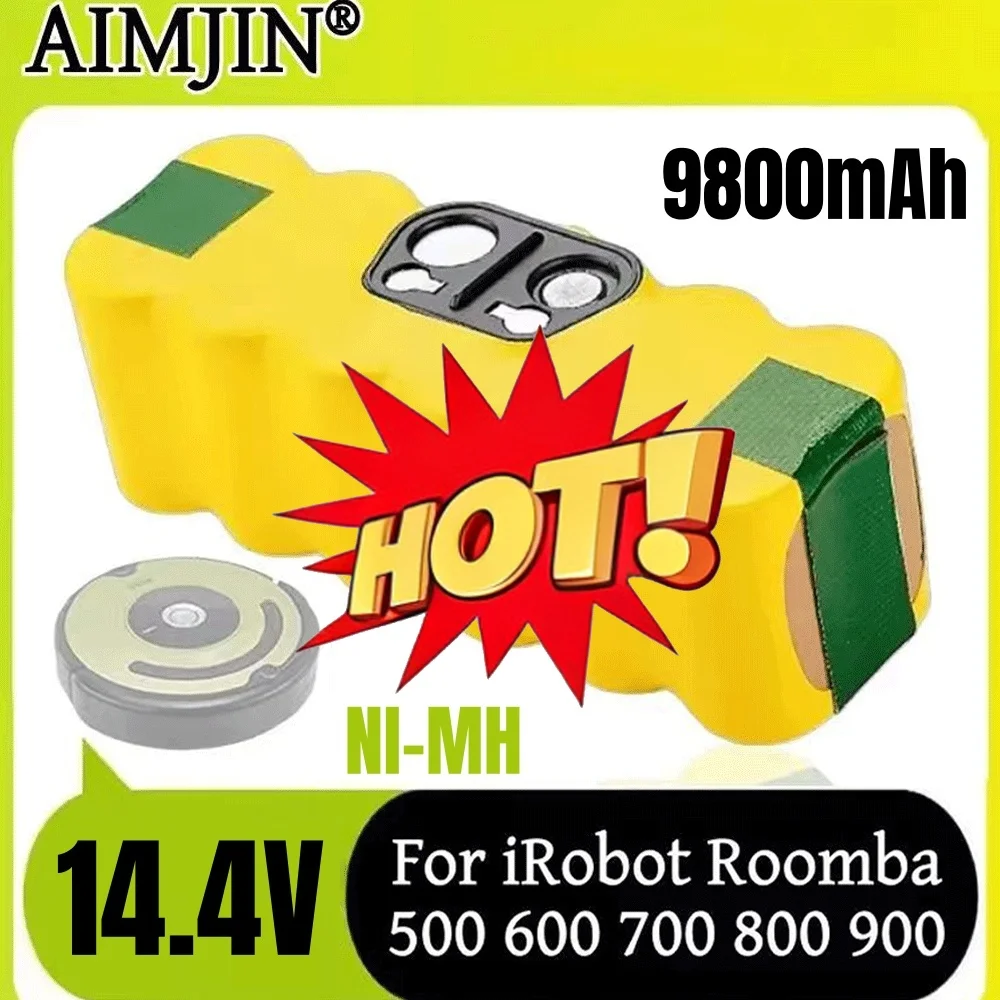 🔧🎈Enhanced Version 6800mAh Battery 14.4V For IRobot 500 600 700 800 900 Series Battery For IRobot Roomba 14.4V 620 650 770 780