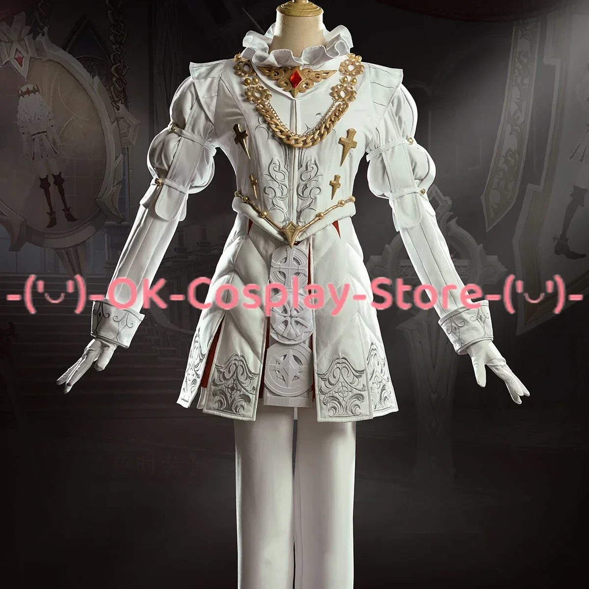 Game Identity V Photographer Joseph Desaulniers Cosplay Costume White Gothic Suit Halloween Uniforms Anime Clothing Custom Made