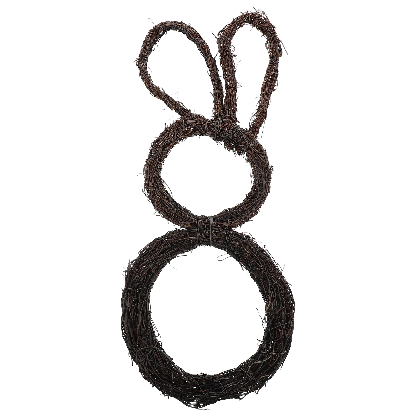 

Rabbit Rattan Wreath Garden Decorations Bunny Easter Vine Ring Dead Branches Natural Hand Woven Multi-color Holiday