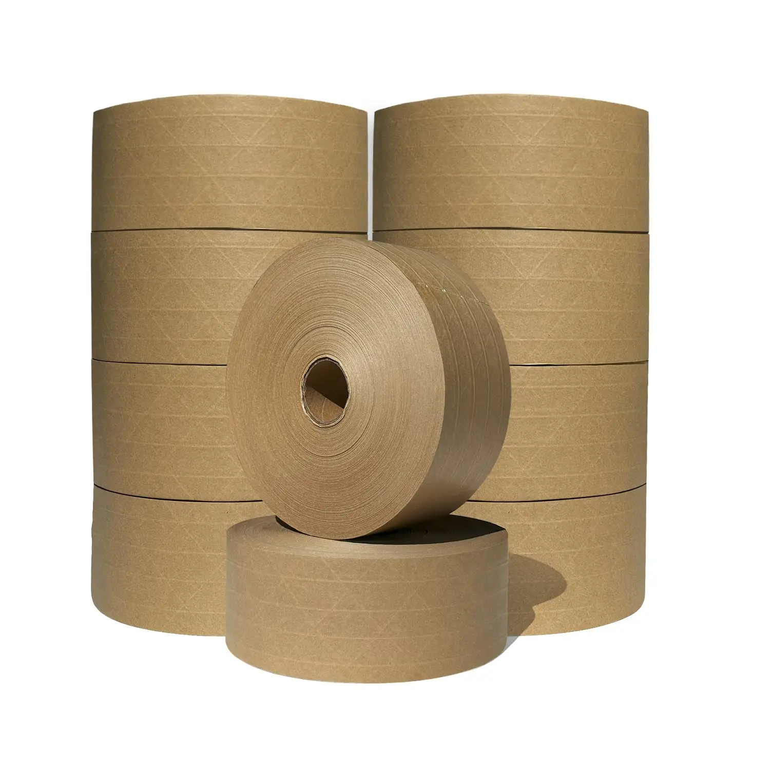 

3'' x650 Feet Reinforced Water Activated Gummed Kraft Paper Tape, for Heavy Duty Secure Packing Shipping, Tamper Evident