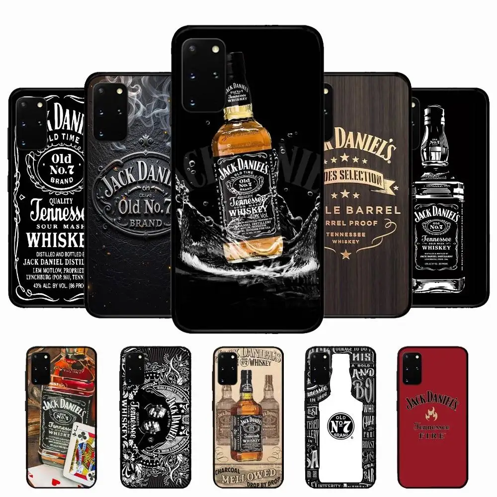 Whiskey Brand J-Jack D-Daniel Logo Phone Case For Samsung S 24 Fe 25 Ultra Plus 20 Lite 21 30 22 23 24 22 Ultra 5G Fundas