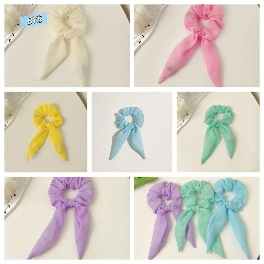 Komik LED Işıklı Saç Bantları Scrunchies Şerit Şeker Renk Light Up Lastik Bant Elastik Yay Hediye