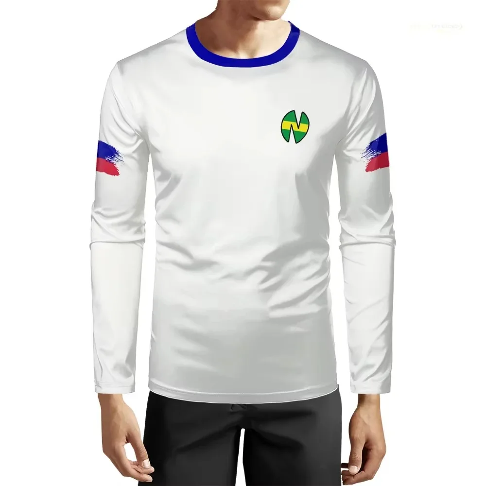 Anime Soccer Jersey Captain Tsubasa Atom School Nansheng Olive Benji Kit Mens Long Sleeve Football Shirt Cosplay Costume