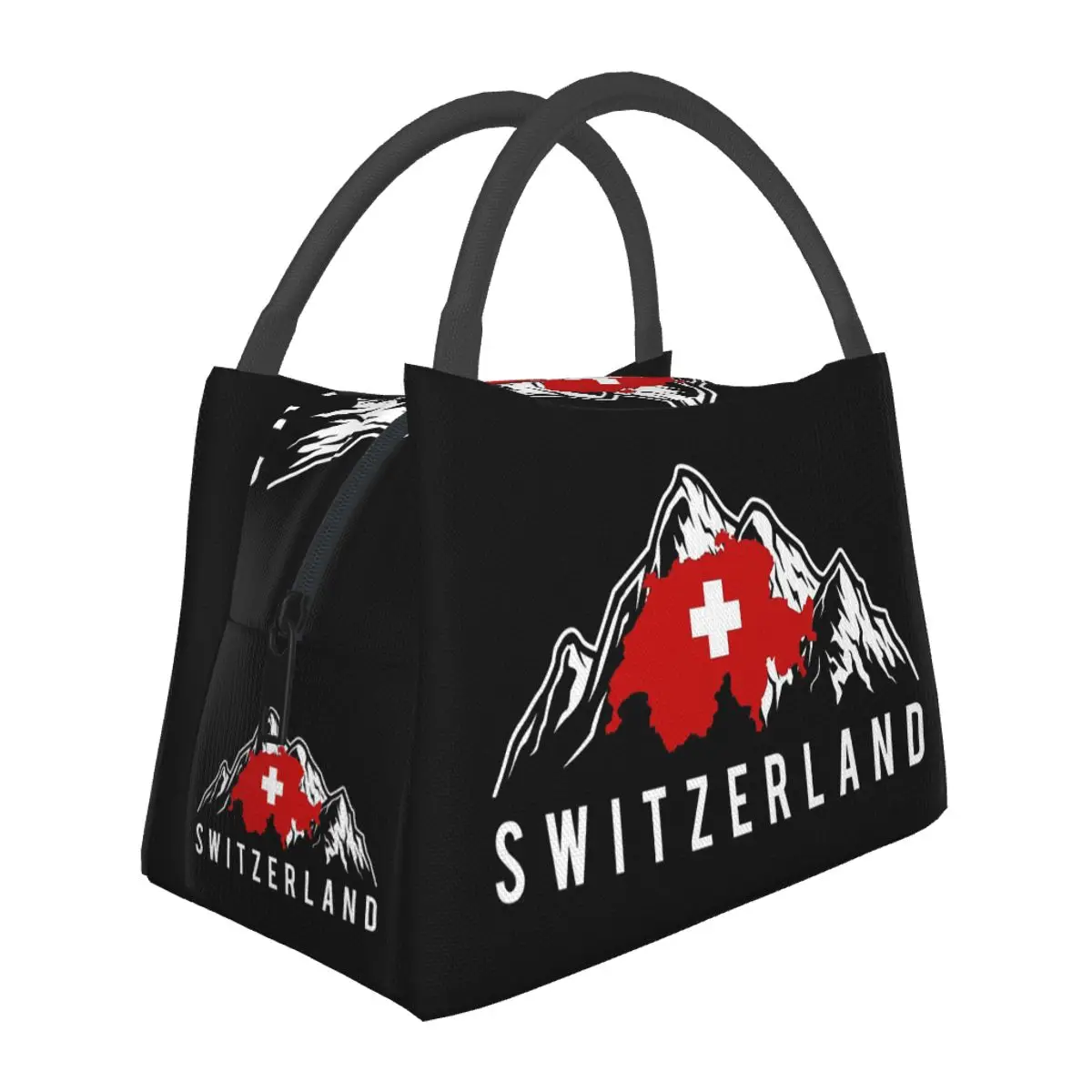 

Swiss Switzerland Flag Insulated Lunch Bag for Women Bento Storage Food Boxes Leakproof Container Cooler Thermal Lunch Box Tote