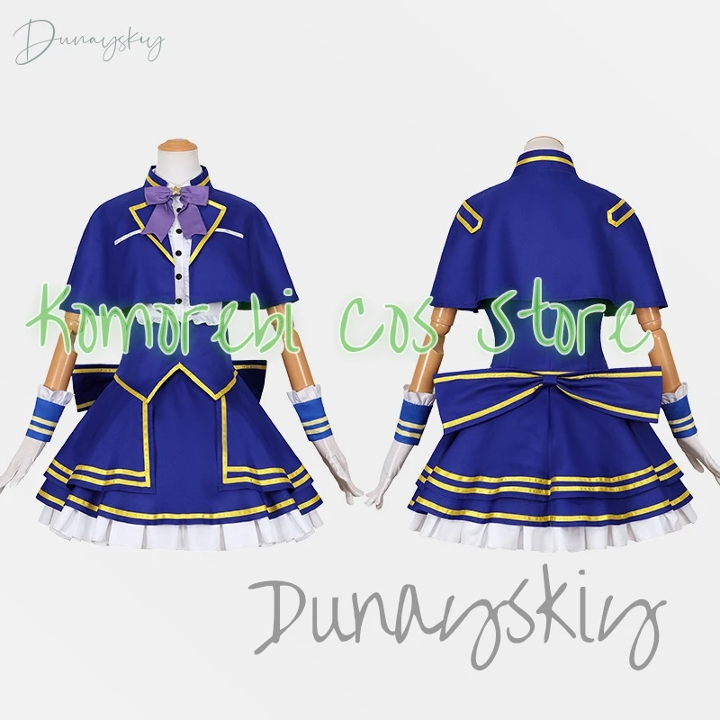 Costume de Cosplay Anime Pri138 Manaka Laala pour Femme, Robe Lolita Bleue, Perruque Polaire SoLaMi, Uniforme Kawaii, Mascotte Tim ade Ball Trempé