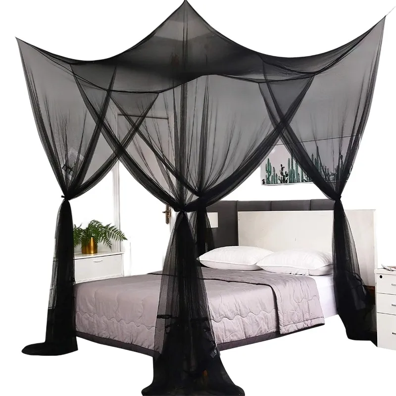 190x210x240cm Mosquito Net Outdoor Home Bed Prevent Insect Cover Repellent Mesh Ceiling Net Square Grace White Canopy Net Decor