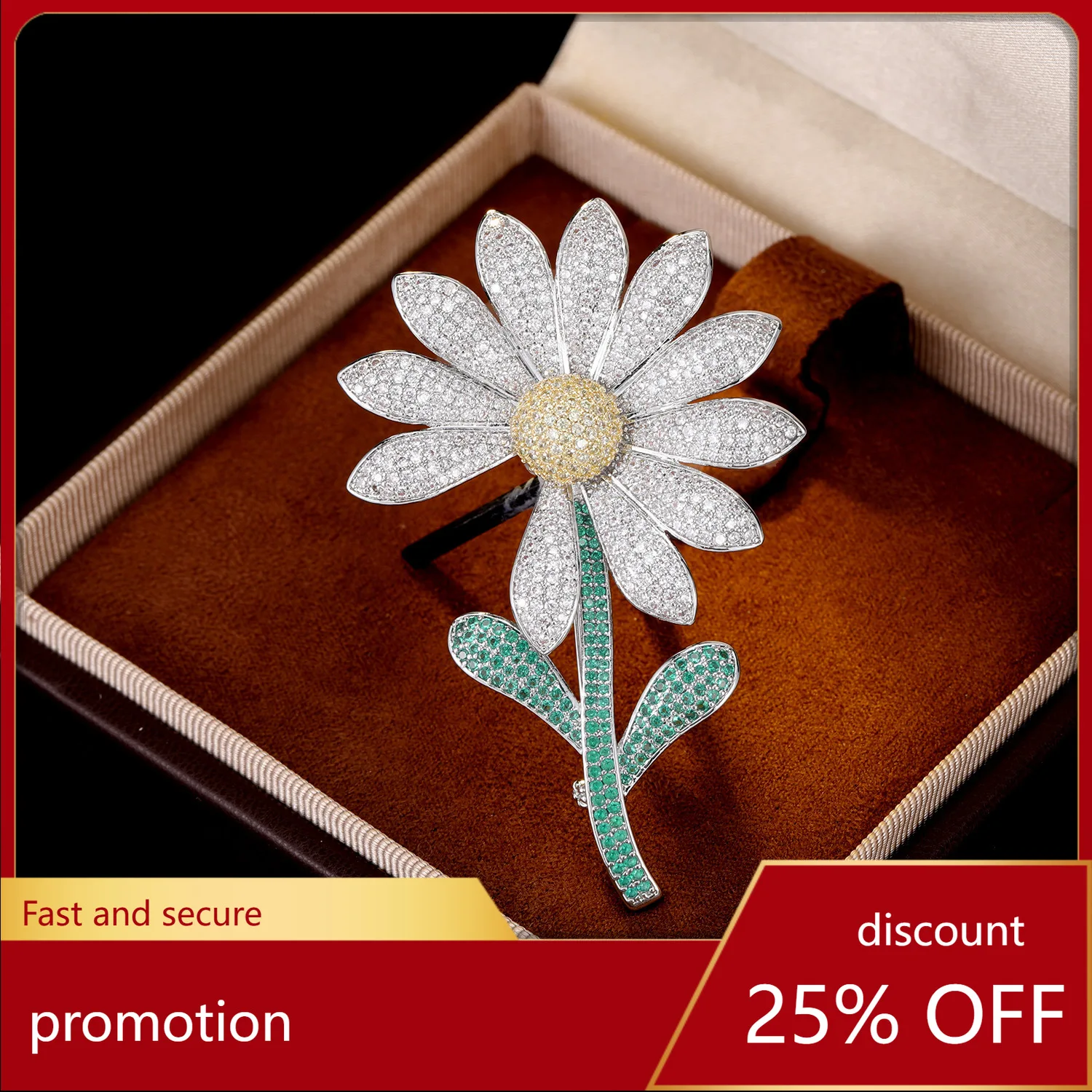 

ZML Women's Sunflower Brooch High-end Versatile Clothing Accessory Pin