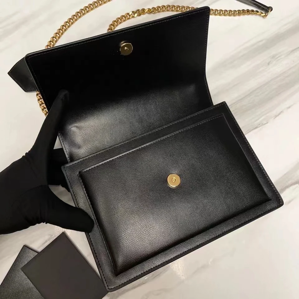 

2025 Classic Accordion Style Shoulder Bag Versatile Women's Bag Genuine Leather Crossbody Bag Women's Fashion Chain Flip Bag