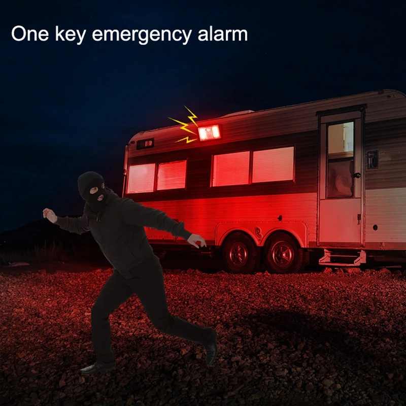 Solar Motion Sensor Alarme, Alarme Controle Remoto, Detector de Luz de Advertência, Casa Jardim e Exterior, 129 db