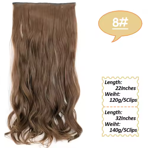 NICESY Synthetic Long Wavy 5 Clips Hair Extensions 22Inch/32Inch Clip On Hair Extensions High Tempreture Fake For Women - Image 13