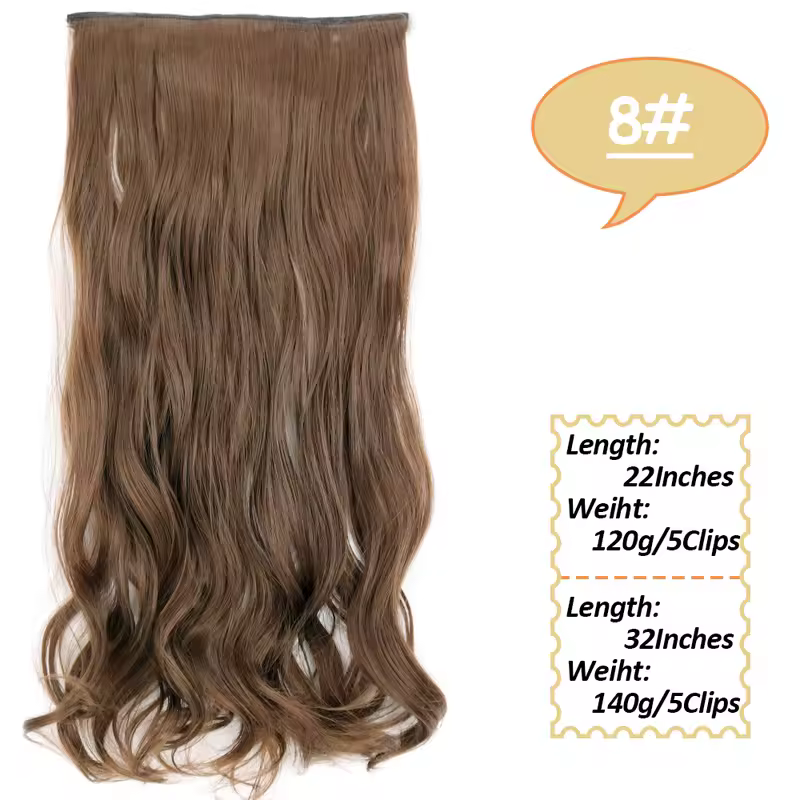 NICESY Synthetic Long Wavy 5 Clips Hair Extensions 22Inch/32Inch Clip On Hair Extensions High Tempreture Fake For Women - Image 13