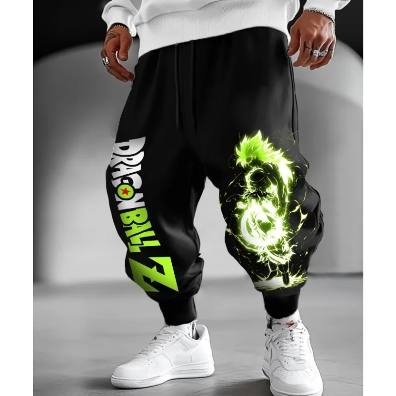 لعبة دراغون بول زد سوبر سايان تريند انفجار جديد حار موضة مطبوعة الرجال سراويل تقليدية فضفاضة نمط الشارع الشهير فستان الصيف اليومي