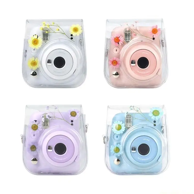 F62C Crystal Transparent Protective for Case Durable Transparent Camera for Case Cover with Strap for Mini 11 Camera