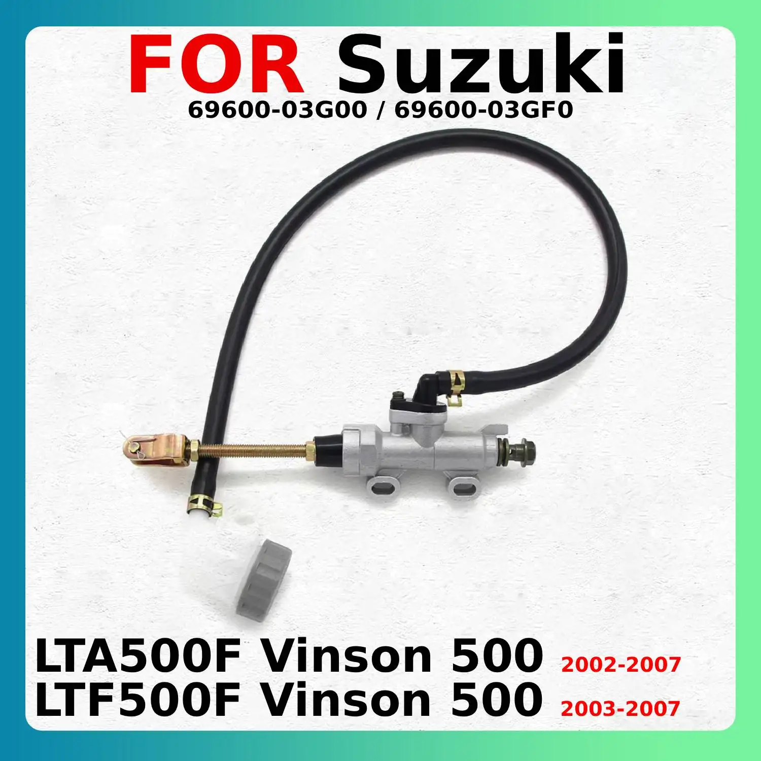 Palanca de cilindro maestro de freno trasero, piezas de Motor para Suzuki LTA500F Vinson 500, 2002-2007, LTF500F Vinson 500, 69600-03G00, 69600-03GF0