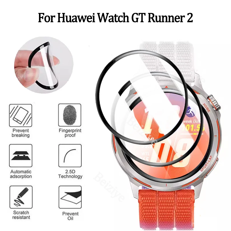 Película protectora 3D para Huawei Watch GT Runner 2, Protector de pantalla, película antiarañazos para Huawei Watch GT Runner 2 (no de vidrio)