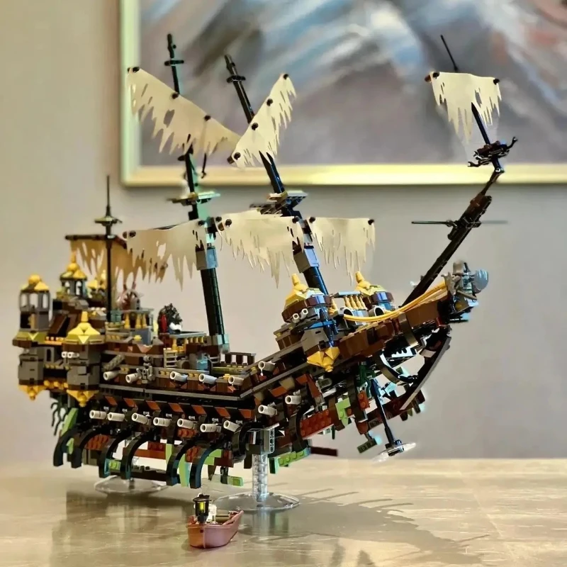 

Новый продукт сложности, 2294 шт., набор строительных блоков Corsair Empire, флагман, совместимый с 71042, детские игрушки, рождественские подарки